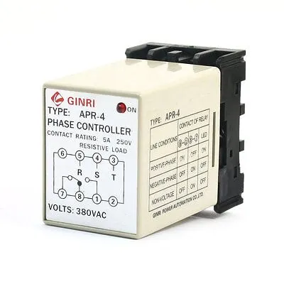 

APR-4 Protective AC 380V Red LED Light Phase Failure Sequence Relay