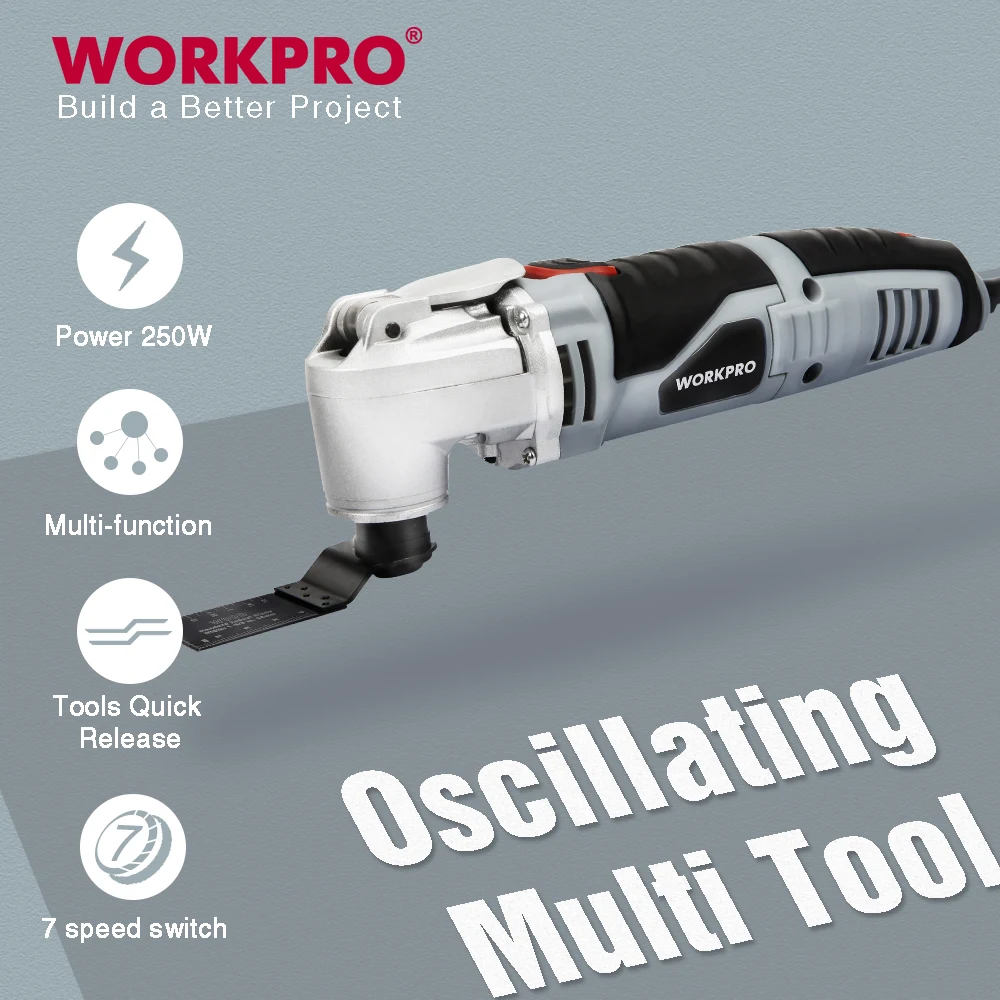WORKPRO Oscillating Multi-Tool Multifunction Power Tools Home Renovator Tool DIY Woodworking Tool With Accessory Kit