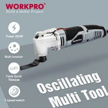 Workpro oscilação multi-ferramenta multifunções ferramentas elétricas casa ferramenta de renovação diy ferramenta para trabalhar madeira com kit de acessórios