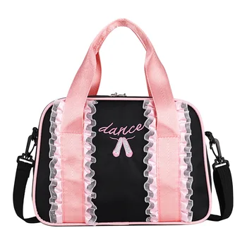

Girl Travel Duffle Bag Handheld Ballet Accessories Swimming Backpack Dance Dustproof Shoulder Strap Gymnastics Embroidered Tote