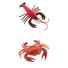 2 х Омаров и краб искусственная статуя морских животных подходит для газона орнамент/Обучающие шоу/фото реквизит