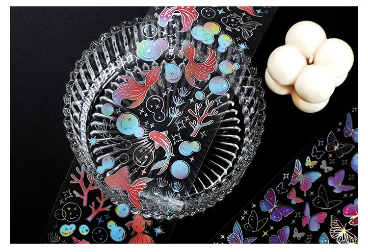 60mm*350mm Strip PET Washi Tape Colorful Butterfly Stars 14 H3ef3d8e3851a48ab85b1a7fb34d7c3855