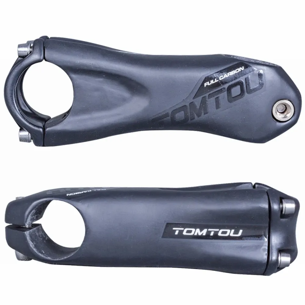 TOMTOU полный UD углеродный руль для велосипеда вынос руля для MTB/дорожный велосипед Запчасти черная матовая искусственная кожа с углом 10 градусов Длина 80/90/100/110 мм