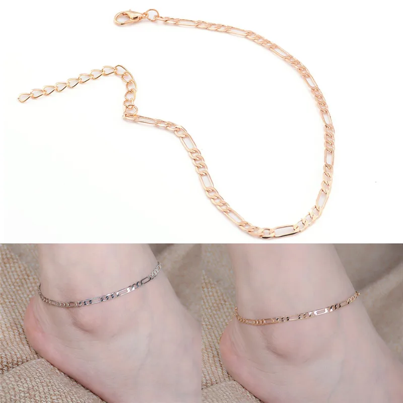 1 шт. высокое качество модный сплав золотистый Серебристый браслет на ногу