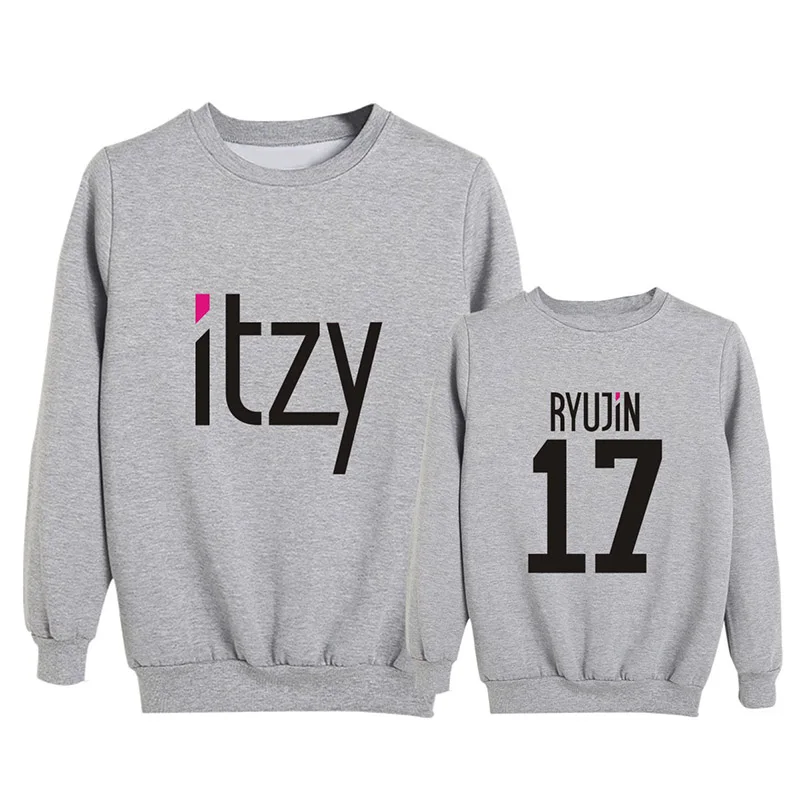 Kpop ITZY YUNA RYUJIN CHAERYEONG LIA YEJI толстовки с круглым вырезом Топы с длинными рукавами пуловеры толстовка PT1071