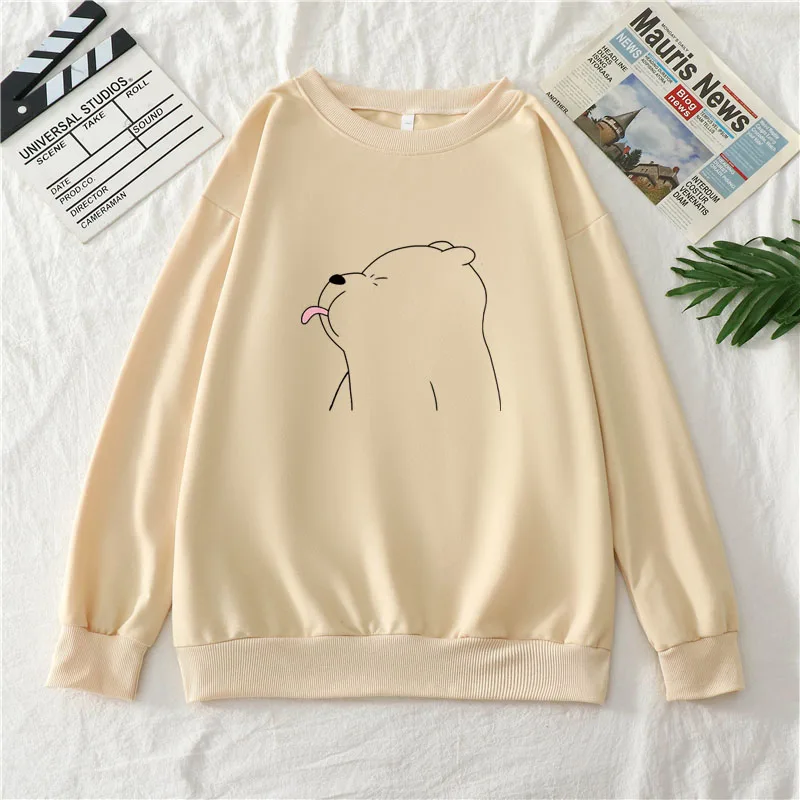 

Cross-border European and American cute round neck tops 2021 spring and autumn Japanese new sweaters couple clothes sweaters