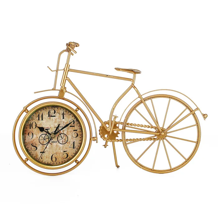 Европейские часы из кованого железа, Велосипедное Сиденье, украшение дома, бесшумные часы, офисный стол, MYDING
