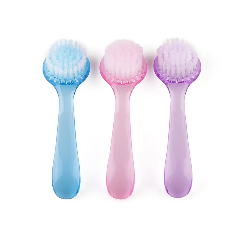 

Exfoliating Nail Brush with Cap Massage Face Washing Oft Bristle Cleansing Brush Scrub Plastic Non-electric Cleansing Brush