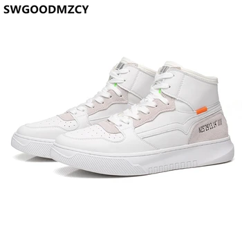 

Hip Hop Shoes Fashion Sneakers Man Shoes Leather Genuine Luxury Brand Shoes High Top Sneakers Zapatillas Hombre Casual Ayakkabi