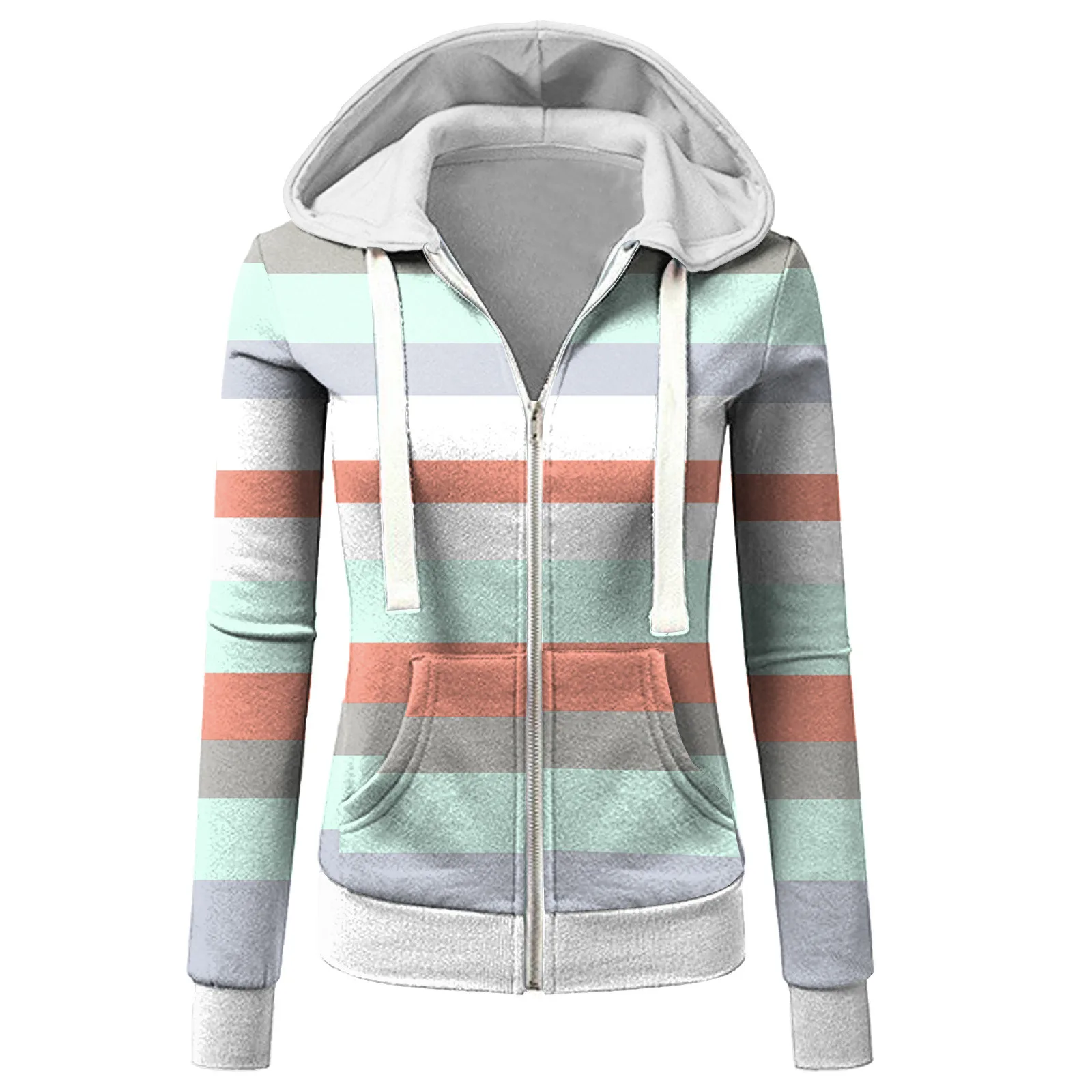 thin zip moletom com capuz women's