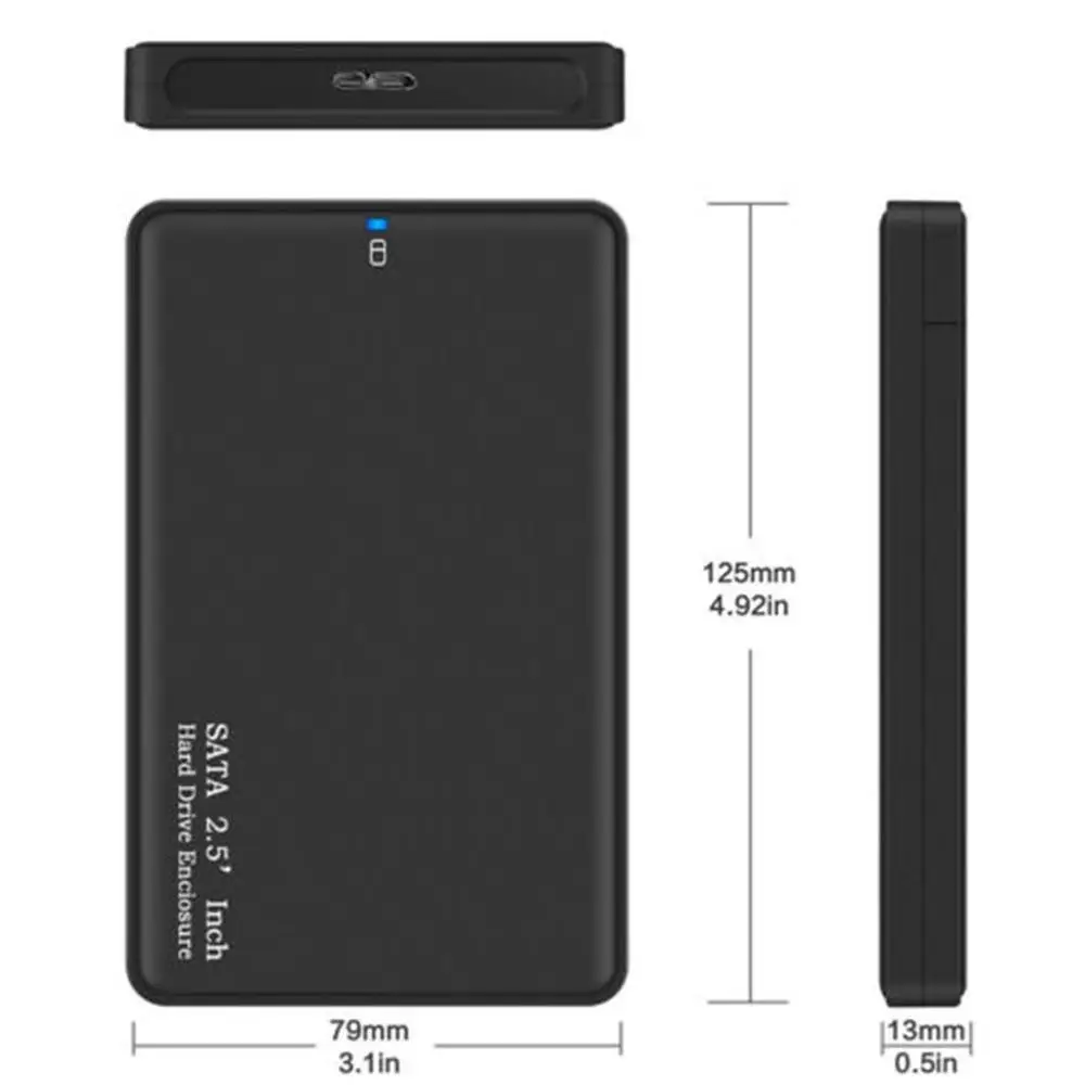 2,5 дюймов HDD SSD чехол Sata для USB 3,0 2,0 адаптер бесплатно 5 6 Гбит/с Корпус жесткого диска Поддержка 2 ТБ HDD диск для WIndows OS