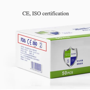 

50pcs Disposable Alcohol Disinfection Cotton Sheet Alcohol Sheet Household Cleaning Disinfection Wipes NEW