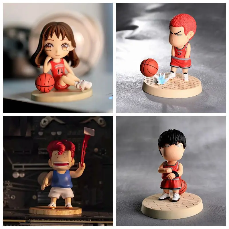 

10CM SLAM DUNK Anime Figure Sakuragi Hanamichi Kaede Rukawa Haruko Akagi PVC Action Figure Collection Model Toys Gifts