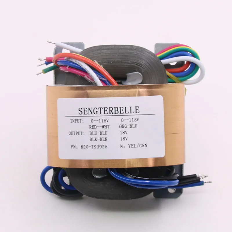 30W Pure Copper R core Transformer Output 0 AC18V 0 AC18V 4 wire