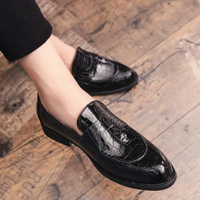 Nueva de moda de los hombres de la Pu de cuero de zapato de talón bajo tobillo de alta calidad encuentro Retro zapato Casual clásico hombre mocasines zapatos de lujo 4M192