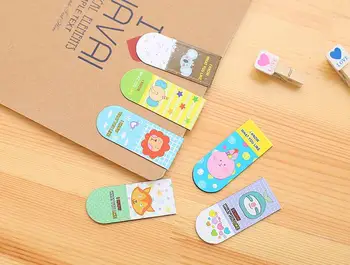 

4pcs/lot Cartoon zoo animal magnetic bookmark , kawaii zoo magnetic book line marker