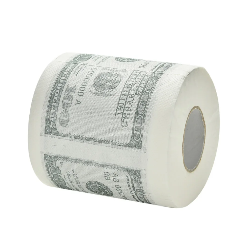 Салфетки для лица сто долларов купюр туалетная бумага забавная$100 TP деньги рулонный кляп подарок
