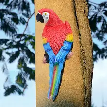 Имитация попугая креативное перо газон декоративная фигурка животное птица сад птица реквизит украшение подвесная статуя попугая