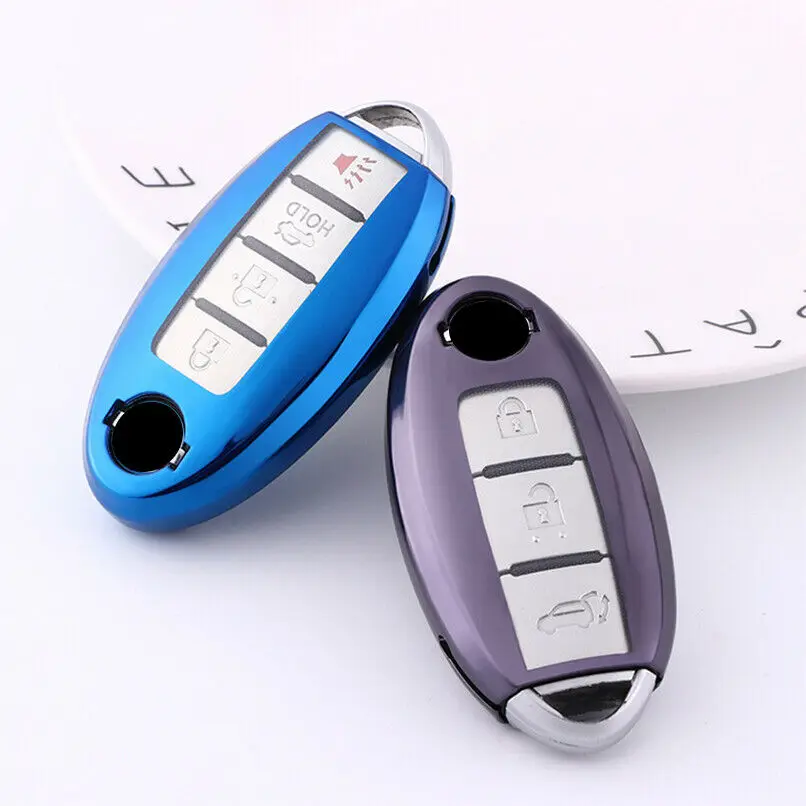 1Pcs Full Sealed TPU Car Key Fob Case Cover For Nissan Infiniti 2/3/4/5 Button Keyless | Автомобили и мотоциклы
