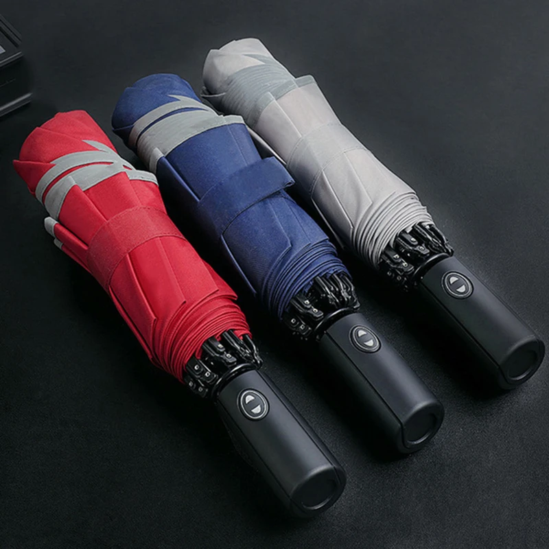 Folding Reverse Umbrella Rain Women Men Big Windproof Black Coating Sun Umbrellas Gifts Parasol Automatic Business Car Paraguas