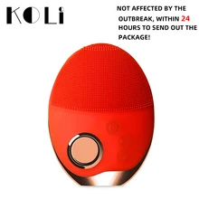 KOLI LED Photon Skin Care Facial Cleansing Brush IPX7 Waterproof Face Washing Brush Blackhead Acne Removal Face Massager Machine KOLI LED Photon Skin Care Facial Cleansing Brush IPX7 Waterproof Face Washing Brush Blackhead Acne Removal Face Massager Machine