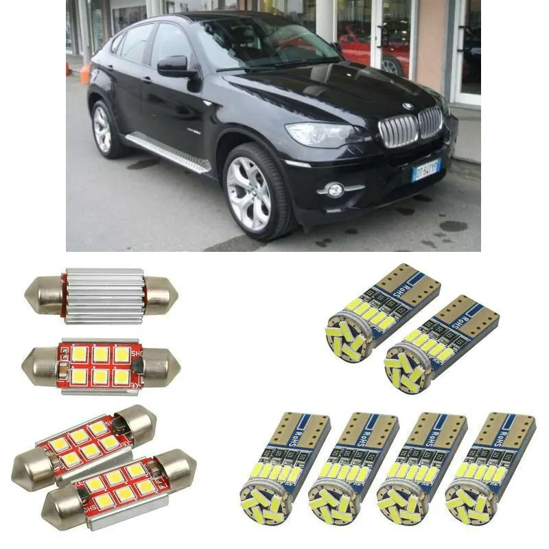 Внутренний светодиодный автомобильный светильник s для BMW X6 e71 e72 Купольные лампы