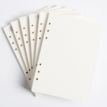 Archivador con agujeros para notebook Classic 6, núcleo de papel interno/relleno de papeles interiores: Línea, cuadrícula, puntos, lista, planificador diario semanal A5 A6