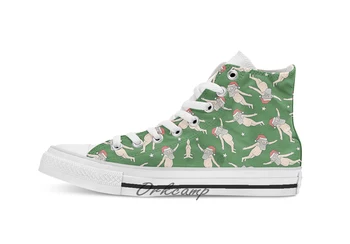 

Ruben Floating Santa pattern Rick and Morty Custom Casual High Top lace-up Canvas shoes sneakers Drop shipping