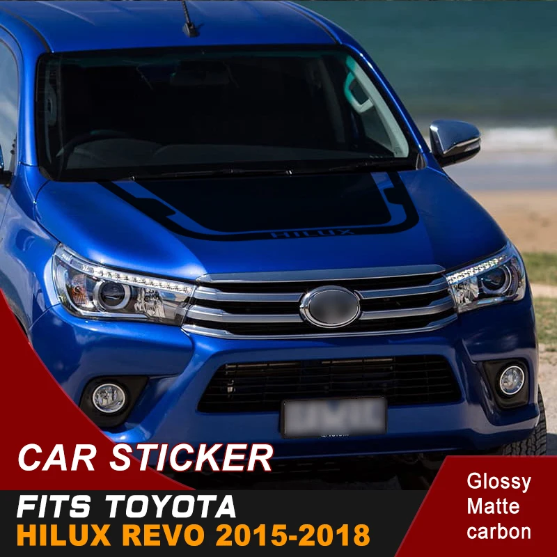 Автомобильная наклейка 1 шт. капюшон виниловая графика подходит для toyota hilux revo