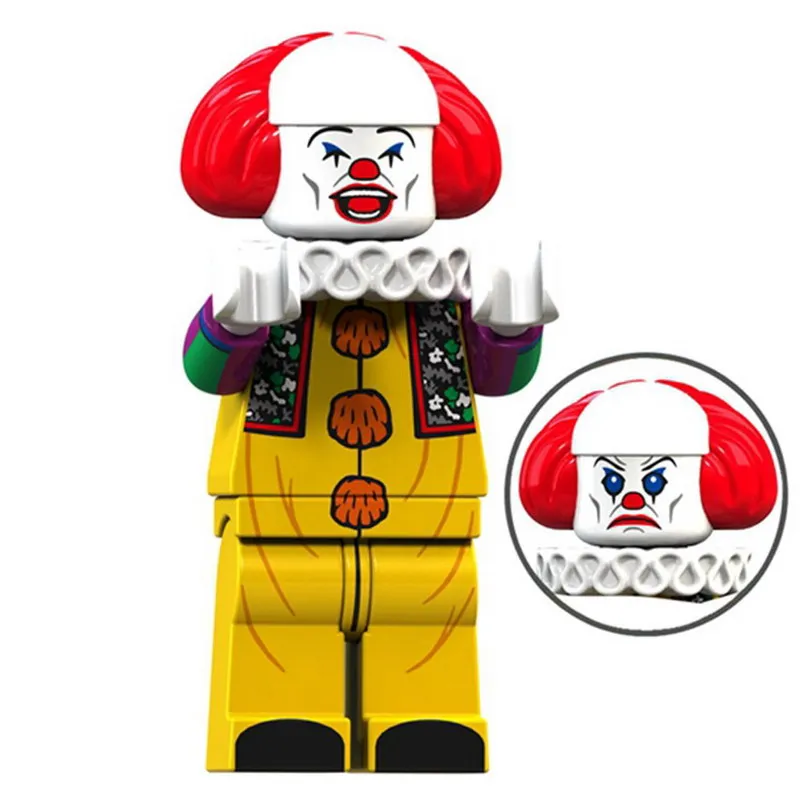 8 шт. Хэллоуин фильм ужасов Pennywise клоун Джордж Беверли выбран Jacobs модель строительные блоки Фигурки игрушки для детей