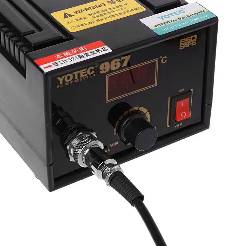 110V 220V 967 электрическая паяльная станция, паяльник с ЖК-дисплеем, Распайка SMD