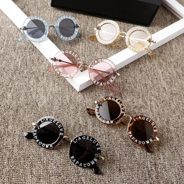 New Infant Kids Baby Girls Boys Fashion Sunglasses Letter Solid Hot Sun Glasses 7 Colors