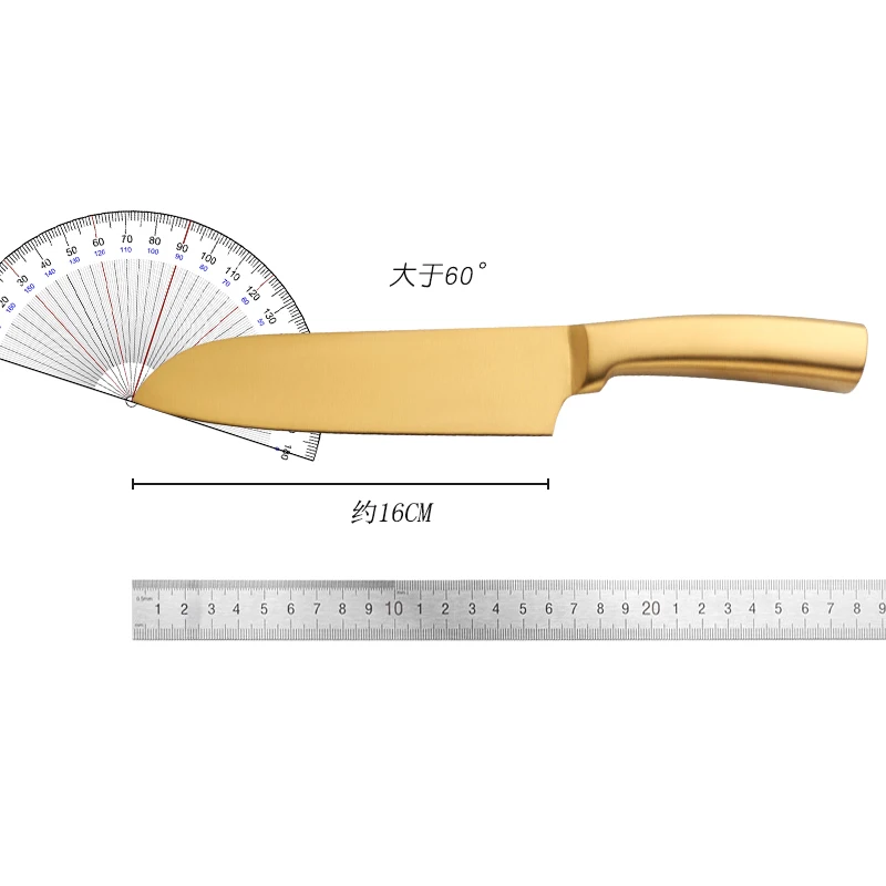 Kitchen Knife Stainless Steel Kitchen Knife Gold Colorful Boning Knife Home Gadgets Meat Vegetables Slicing BBQ Knives Kitchenware