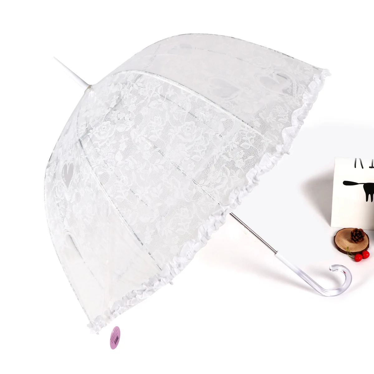 

RST Umbrella Foreign Trade Export Europe Wedding Ceremony Lace Crystal Handle Transparent Princess Umbrella