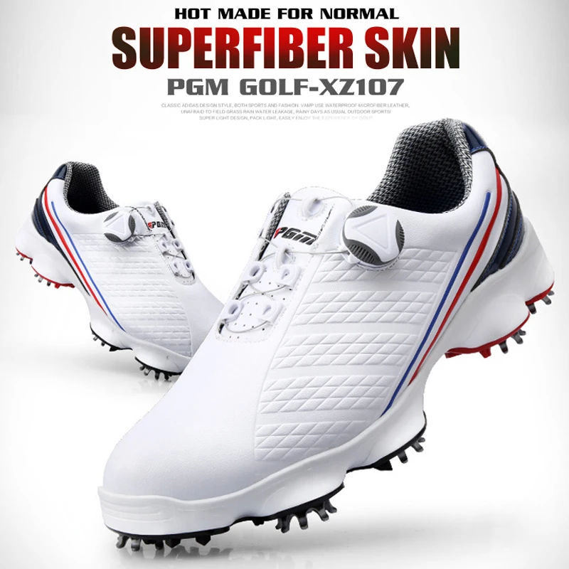 Hot Golf Men Shoes Waterproof Antiskid Breathable Button Buckle Sports Shoe Spiked Nail Training Sneakers MVI-ing | Спорт и