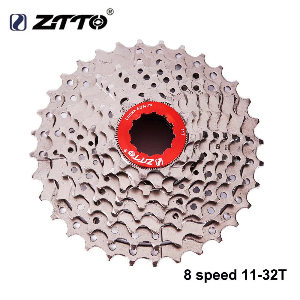 ZTTO 8 скоростей маховик для горной дороги 11-25T 11-32T 11-40T маховик Полный Серебряный маховик 8v 8 s MTB кассета звездочка