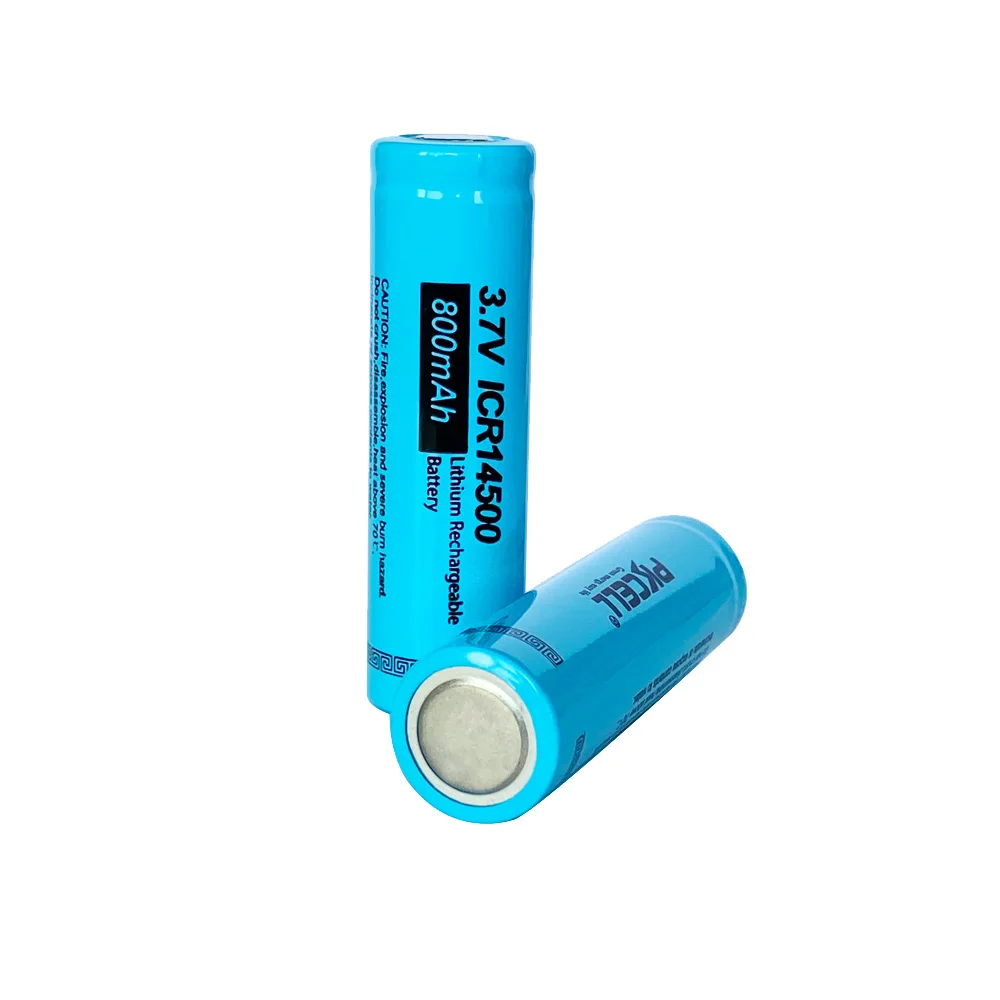 8 шт. PKCELL 14500 батарея 3 7 V 800mAh литий ионная ICR14500 вольт AA Аккумуляторная Baterias для