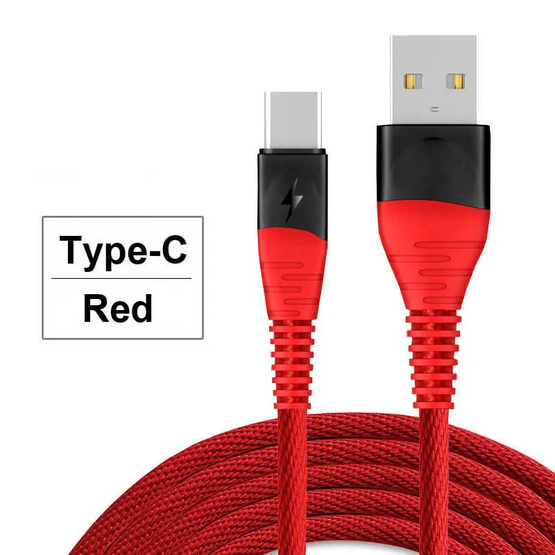 USB кабель для быстрой зарядки usb type C кабель для быстрой зарядки данных Micro USB micro usb type-C кабель для мобильных телефонов USB шнуры - Цвет: Red