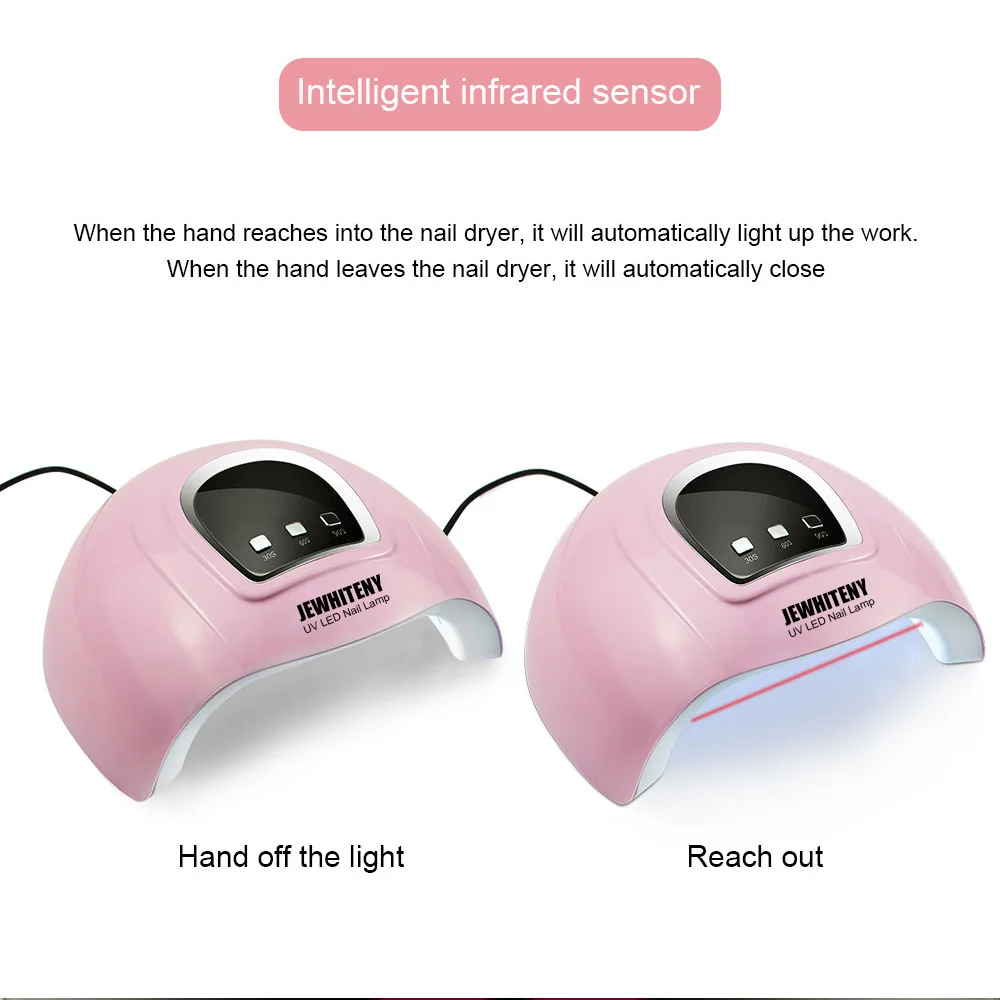 Secador de Unha Leds para Manicure Conduziu a Lâmpada do Unha com 36 Pces Secagem Unha Polonês Lâmpada Sensor Automático Manicure Ferramentas 72w uv Gel 13 lâmpada do prego com 36 pces leds