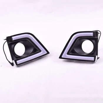 

DRL For Toyota Corolla 2014 2015 2016 LED DRL Daytime Running Lights Yellow Turn Signal Night blue Fog Lamp Blink Accessories