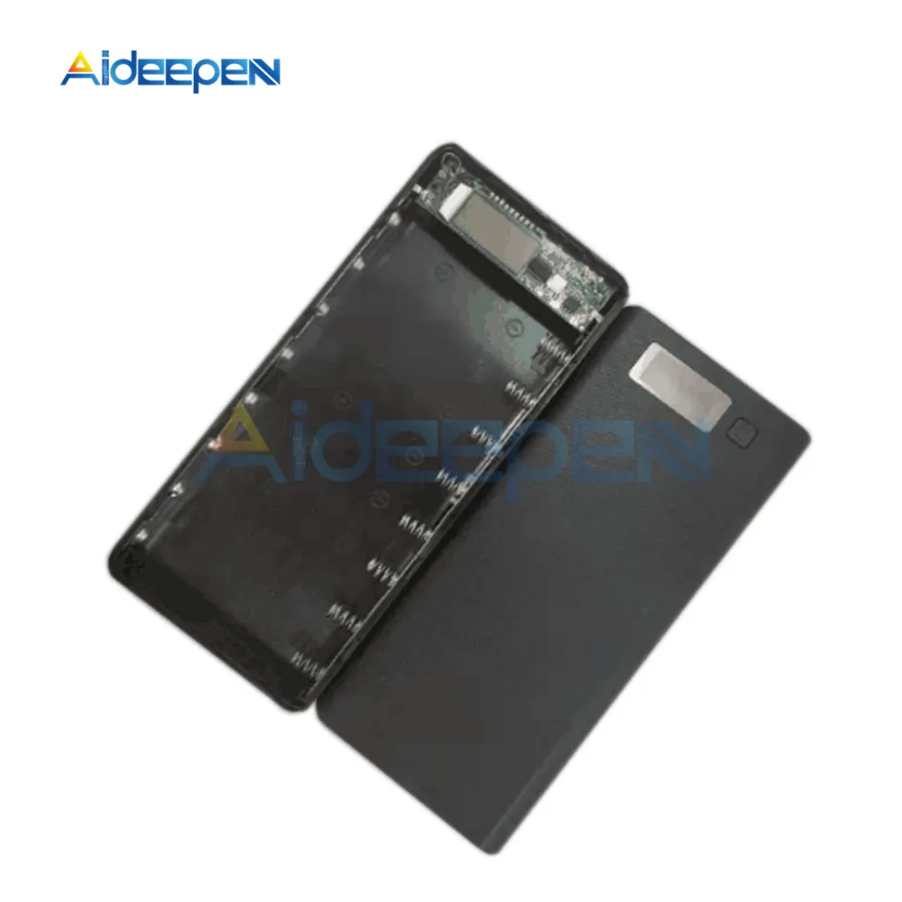 Black 8x18650 Батарейный блок зарядное устройство держатель пластиковый корпус DIY Kit 18650 Сотовый ЖК-дисплей USB порт без батареи - Цвет: Black