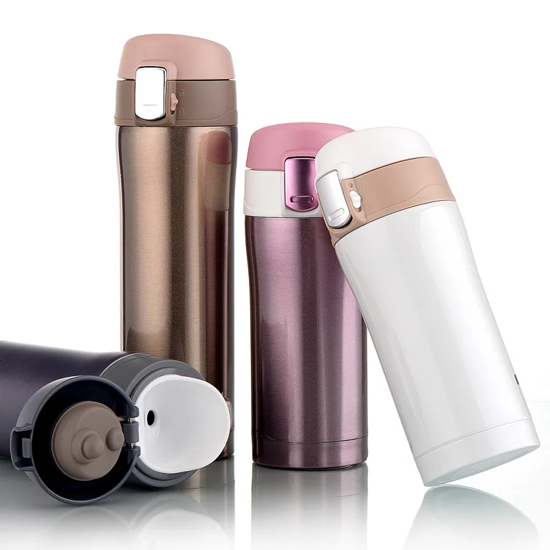 IVYSHION 350/500ML Vacuum Cup Stainless Steel Buckle Thermos Flasks Thermal Coffee Mug Drinkware Insulation Bottle For Water | Дом и сад