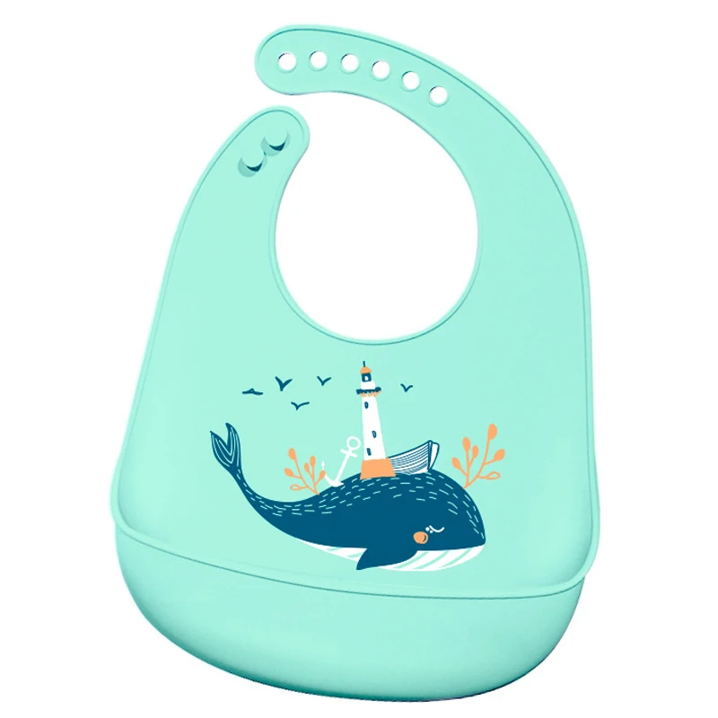 

New Baby Silicone Bibs For Children Cartoon Waterproof Feeding Baby Saliva Towel Newborn Apron Adjustable Drooling Bib Baby Bibs