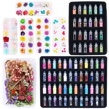 

Real Dried Flowers Dry Plants Pressed Flowers Epoxy Resin Glitter Powder Epoxy Resin Filling Material For Jewelry Making DIY