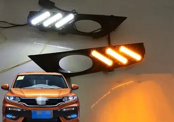 

Fast delivery Led daytime running lights+moving turn signal+blue night mode+remote control for Honda xrv