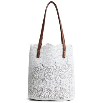 

Korean Style Fashion Lace Shoulder Bag Vintage Wild Tote Bags For Women And Girls Messenger Bags High-quality Shopping 2020 New