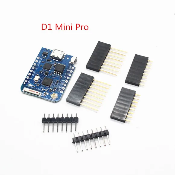 

For WEMOS D1 Mini Pro 16M Bytes External Antenna Connector NodeMCU ESP8266 ESP-8266EX CP2104 WIFI Development Board Micro USB