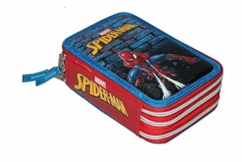 

M.C. srl Astuccio 3 Zip Spiderman Marvel Con Matite e Pennarelli Carioca