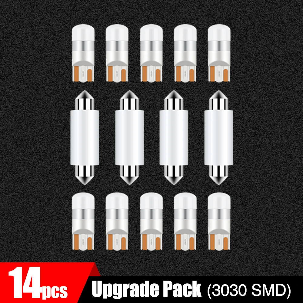 Car LED Interior Lights Kit Map Dome Courtesy Cargo Door Bulbs Pack Courtesy Glove Box Lamps For Opel Insignia A 2008 - Цвет: Upgrade pack