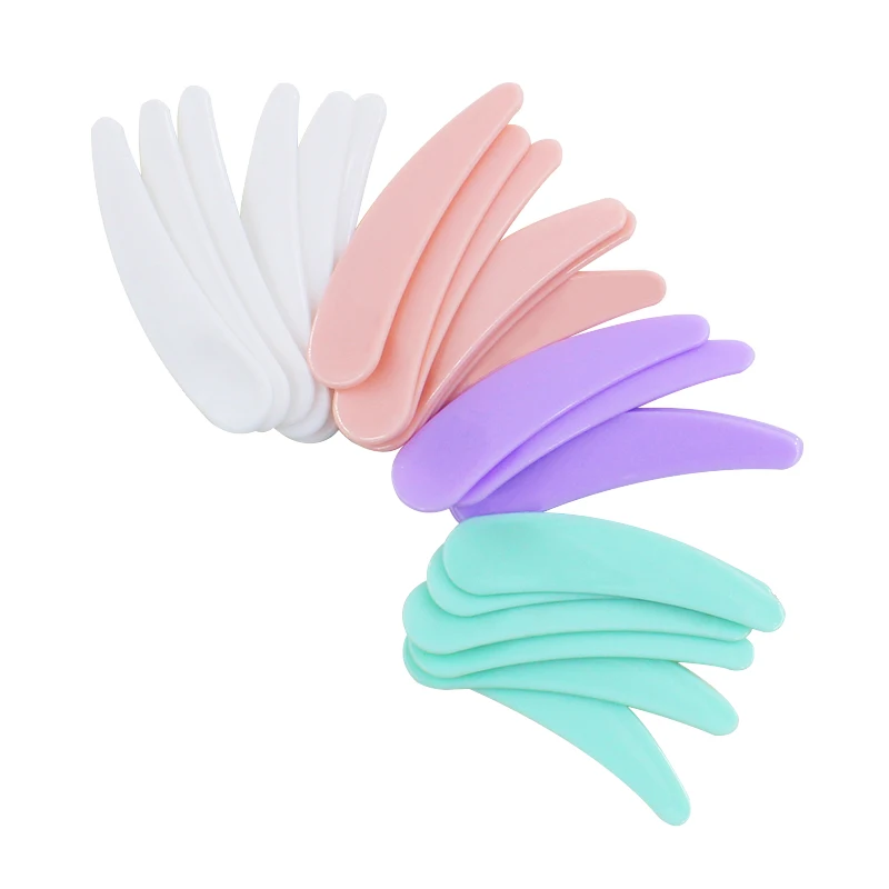 

10PCS/LOT DIY Plastic Facial Face Stick Cream Mixing Crescent Spoon Makeup Professional Make Up Tools 2019